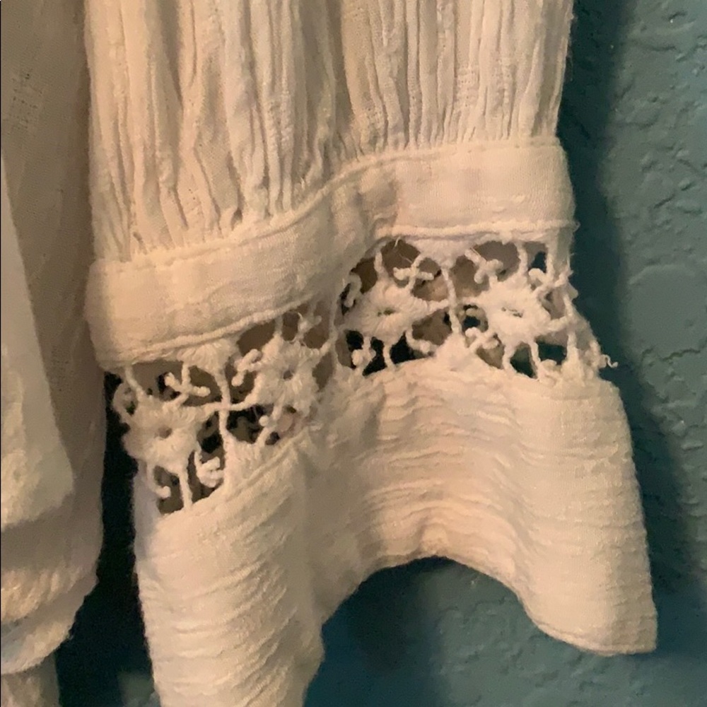 Free people white small blouse button down - Picture 3 of 10